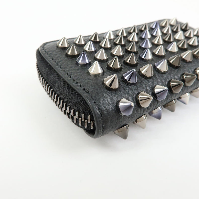 Christian Louboutin Panettone Coin Purse Spiked Leather Black Accessory