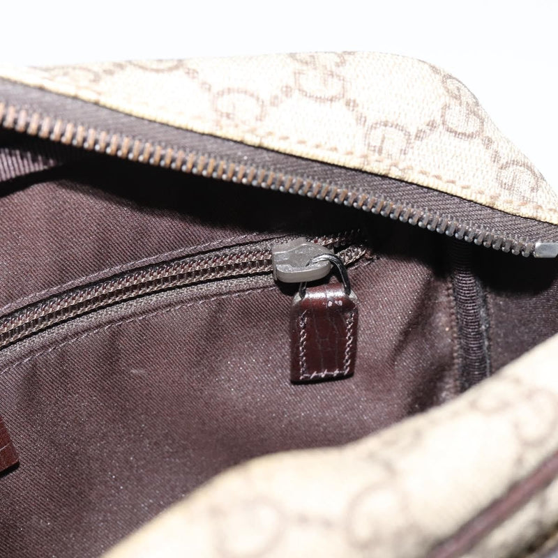 Gucci Front Zip Pocket Messenger Gg Coated Canvas Beige