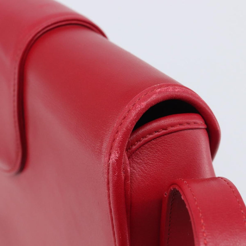 Saint Laurent Vintage Shoulder Bag Leather Red