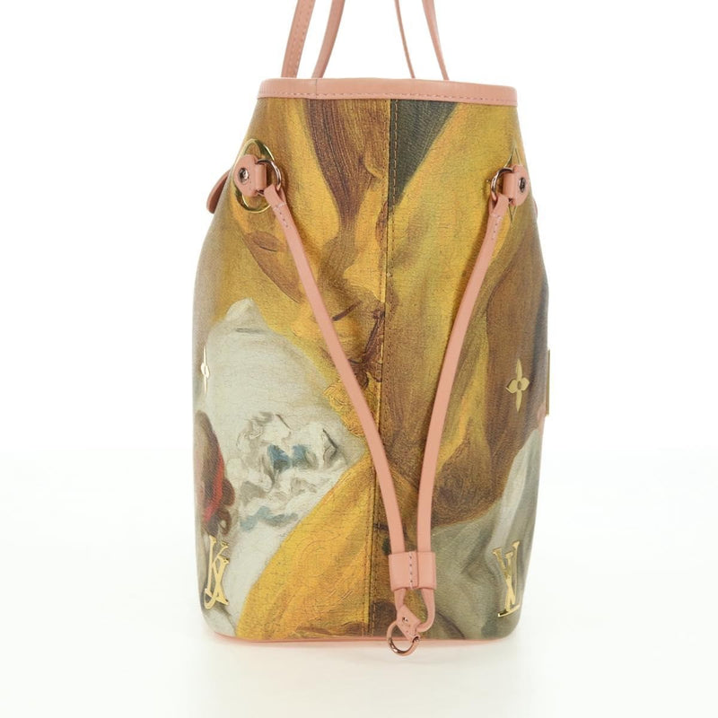 Louis Vuitton Neverfull Nm Limited Edition Jeff Koons Fragonard Print Canvas Pink Bag
