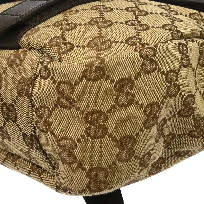 Gucci Buckle Messenger Gg Canvas Beige