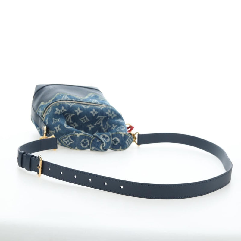 Louis Vuitton Nigo Japanese Cruiser Monogram Denim And Taurillon Leather Blue Canvas Bag