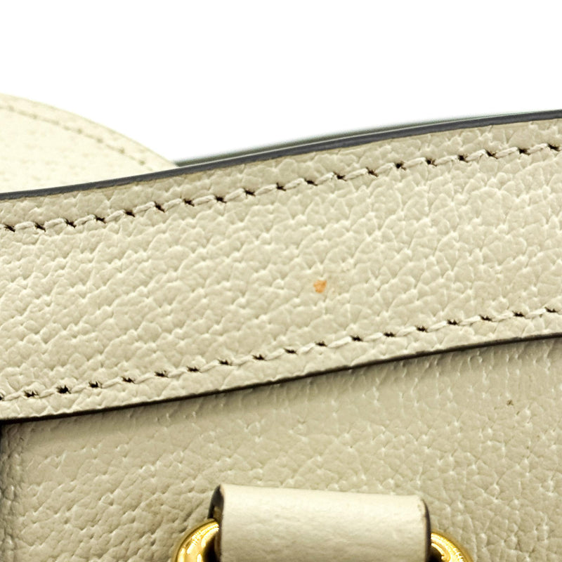 Gucci Diana Nm Bamboo Handle Leather White Bag