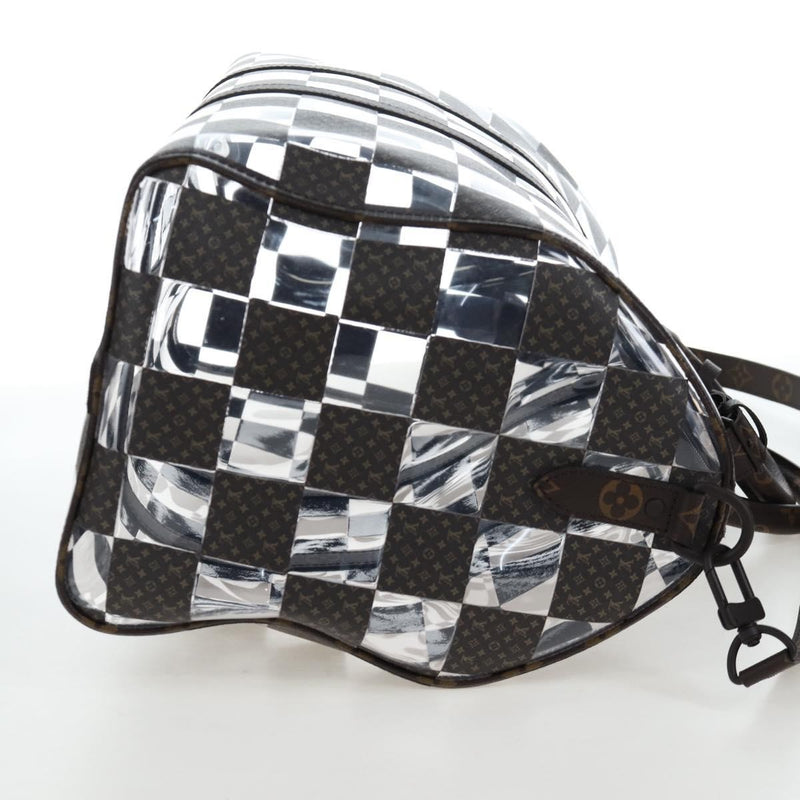 Louis Vuitton Keepall Bandouliere Monogram Chess Coated Canvas And Pvc Brown Bag