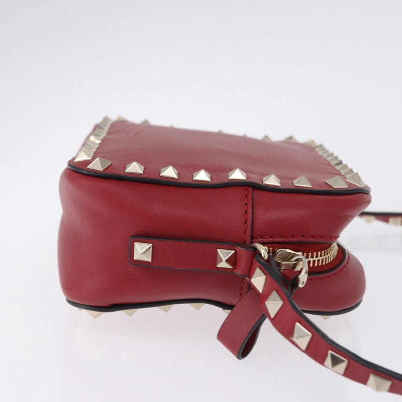 Valentino Garavani Rockstud Camera Leather Red Bag