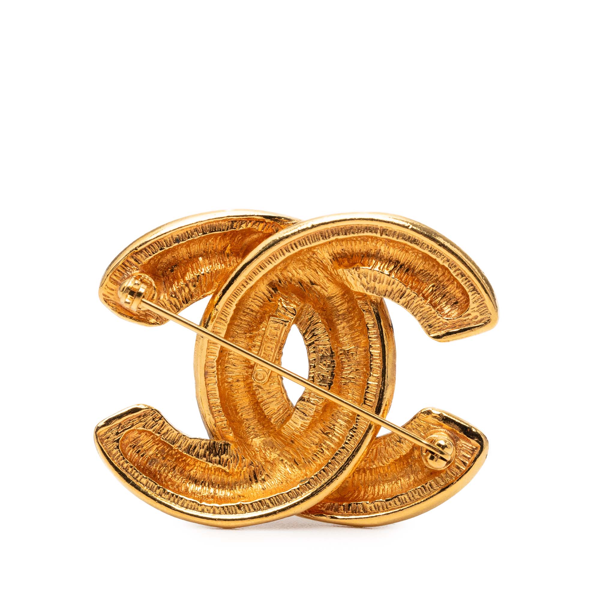 CC Quilted Gold Plated Brooch - Image 2