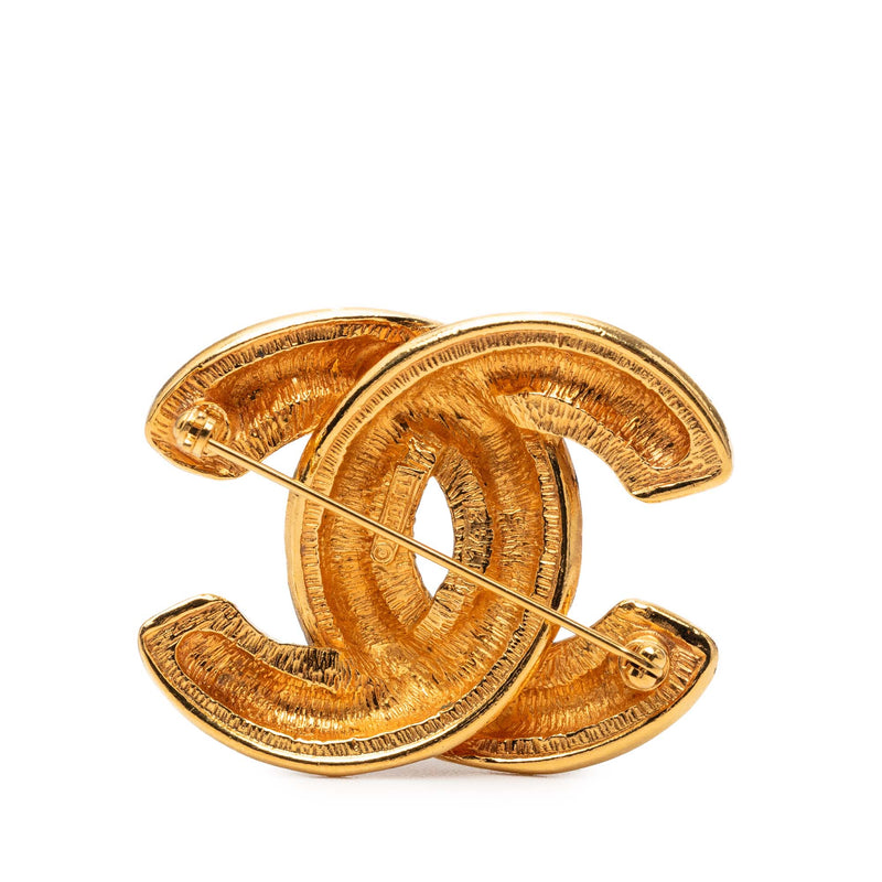 CC Quilted Gold Plated Brooch - Image 2