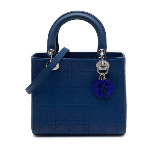 Medium Ultra Matte Calfskin Embossed Cannage Lady Dior - Image 1