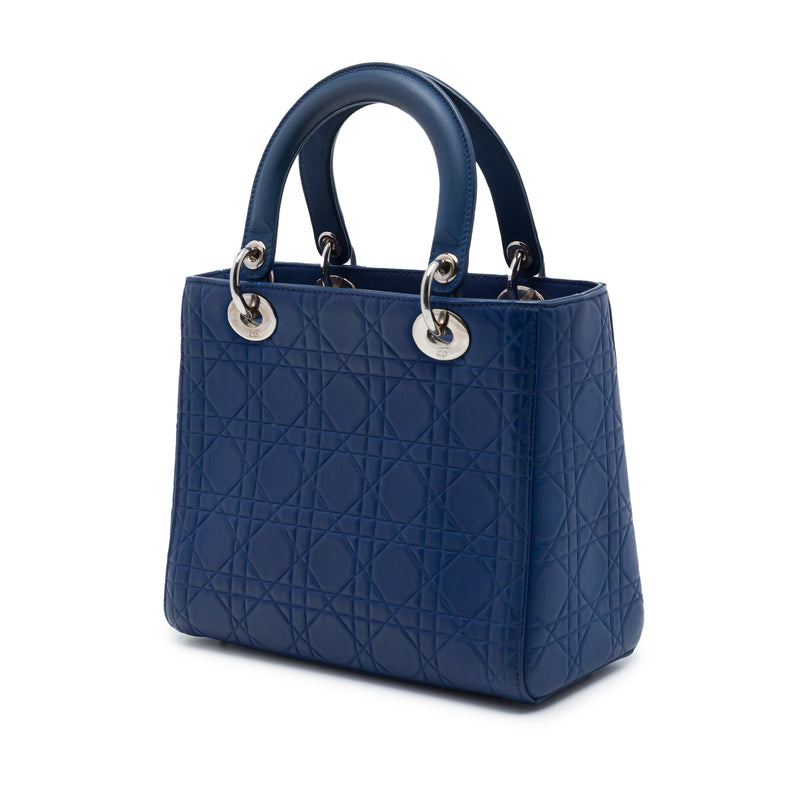 Medium Ultra Matte Calfskin Embossed Cannage Lady Dior - Image 2
