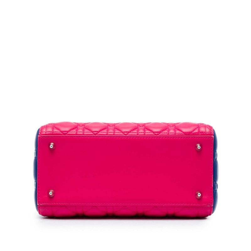 Medium Tricolor Lambskin Cannage Lady Dior - Image 3