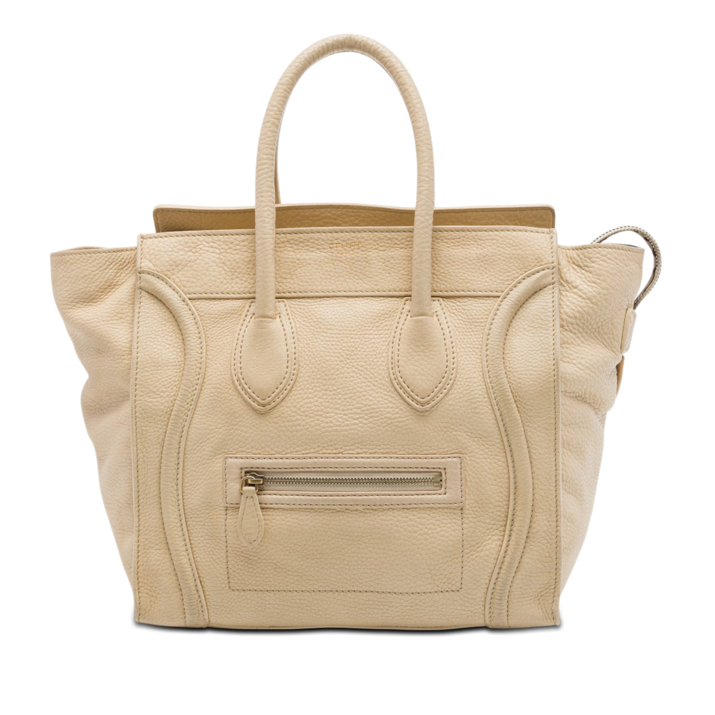 Mini Drummed Calfskin Luggage Tote - Image 1