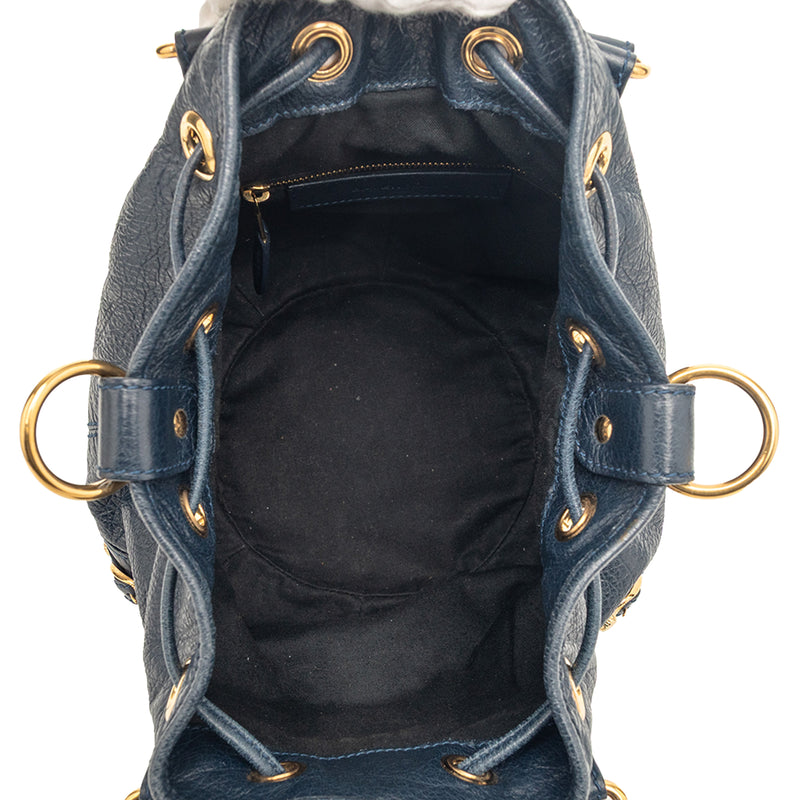 Mini Lambskin Motocross Giant 12 Pompon Bag - Image 4