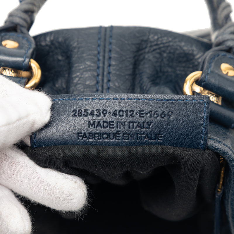 Mini Lambskin Motocross Giant 12 Pompon Bag - Image 7