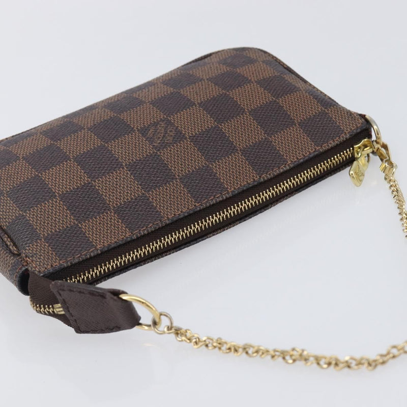 Louis Vuitton Pochette Accessoires Damier Ebene Brown Canvas Bag