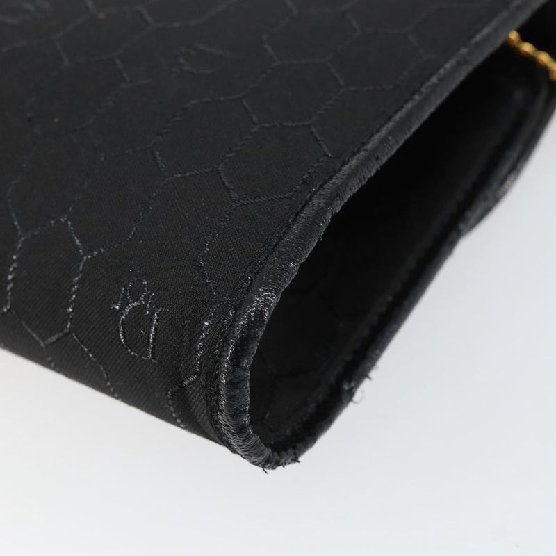 Christian Dior Vintage Honeycomb Canvas Black Bag