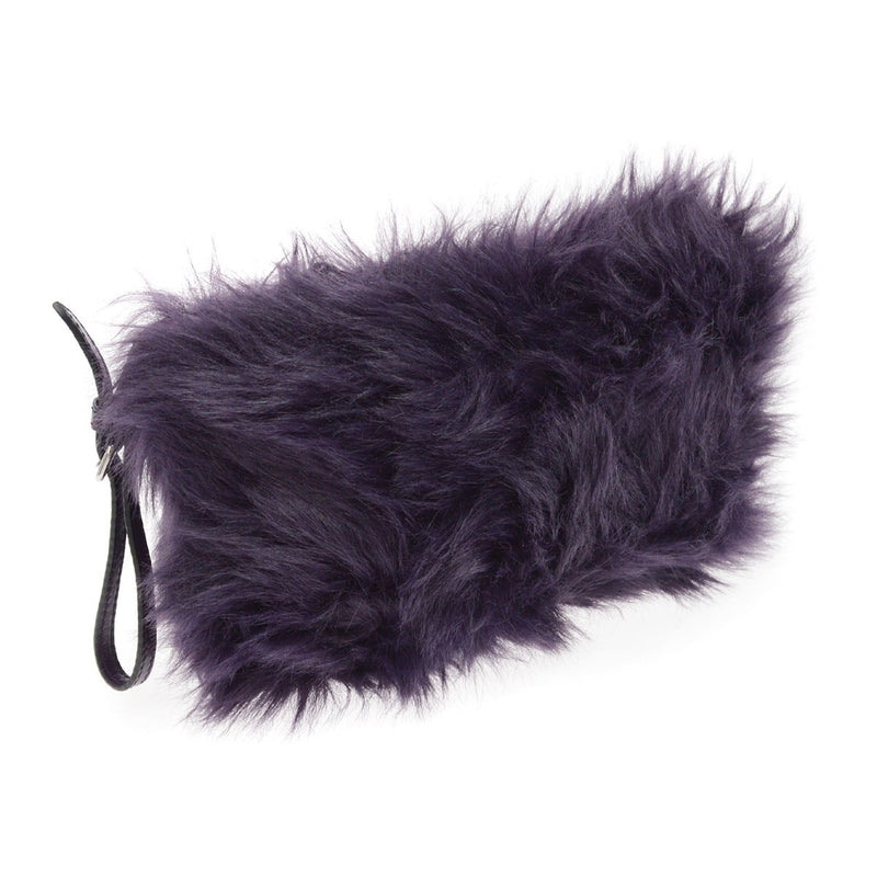 Prada Clutch Faux Fur Purple