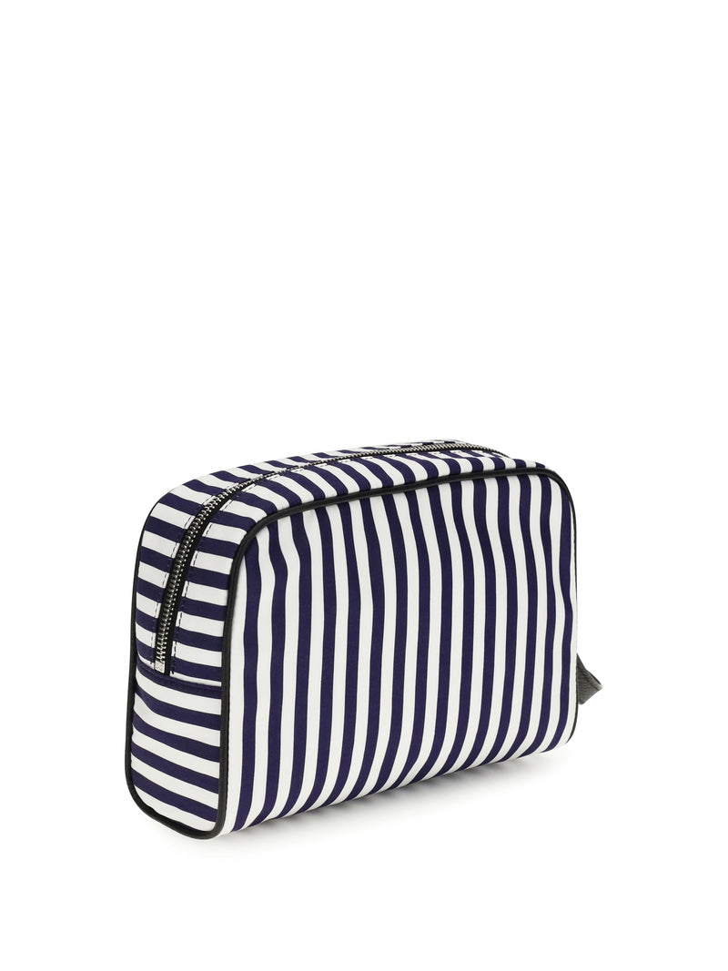 Dolce & Gabbana Striped Poplin Clutch — Navy