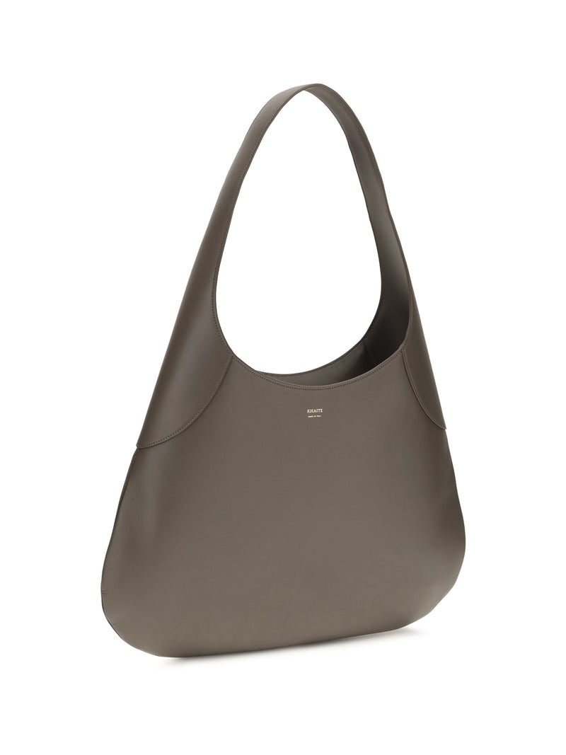 Khaite Joan Hobo Bag — Gray Calf Leather Bos Taurus