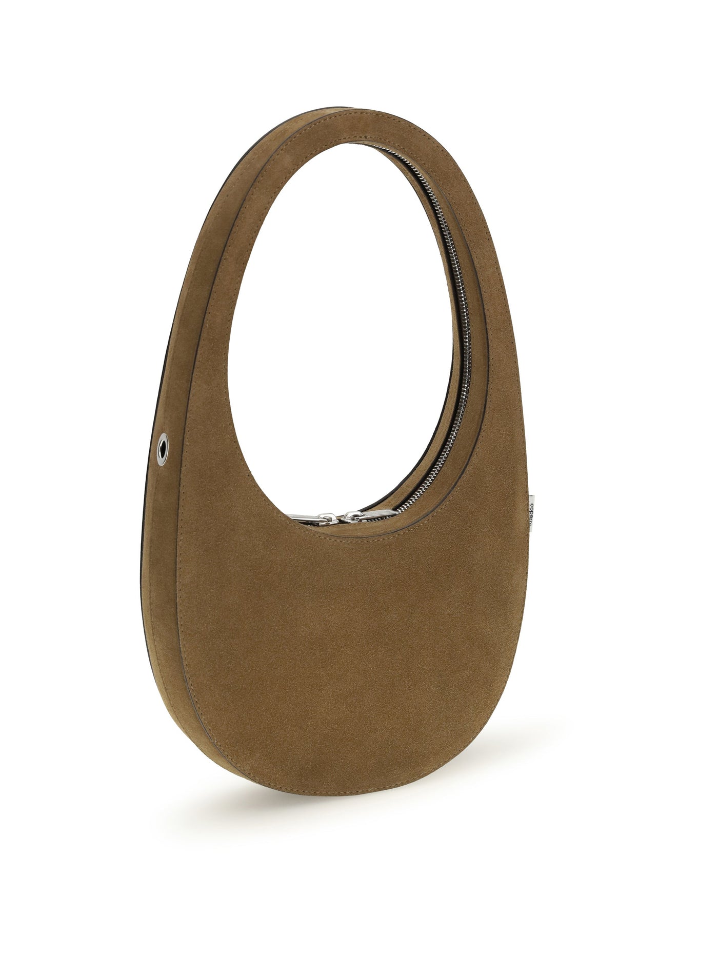 Coperni Swipe Shoulder Bag — Brown Calf Leather (suede)