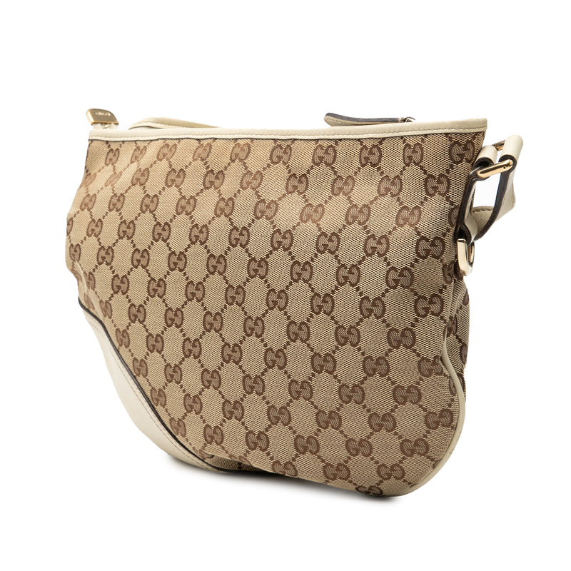 Medium GG Canvas New Britt Half Moon Crossbody - Image 2