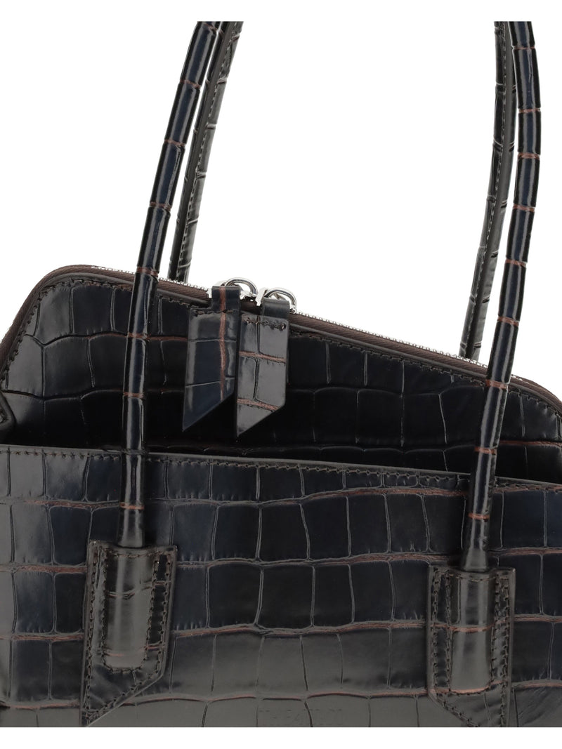 The Attico La Passeggiata Shoulder Bag — Black Calf Leather Bos Taurus