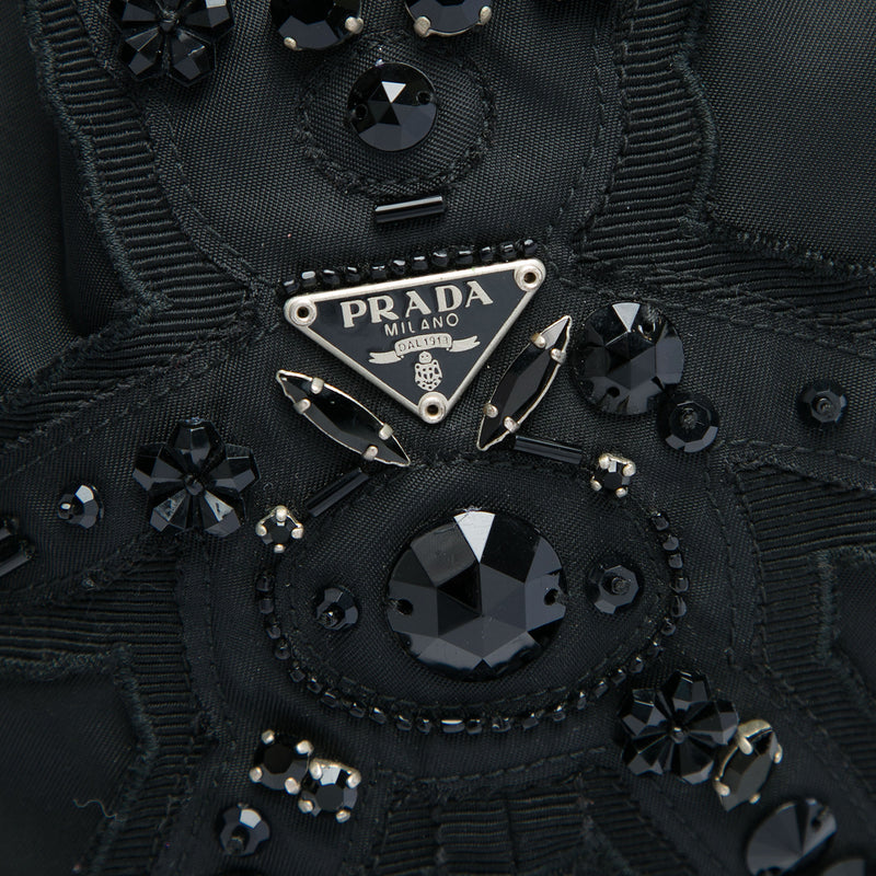 Beaded Tessuto Evening Bear Drawstring Bucket Bag - Image 5