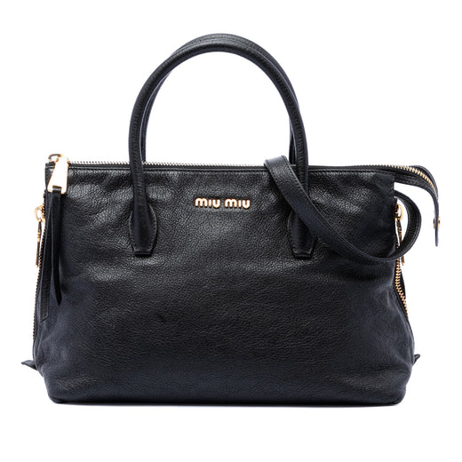 Goatskin Madras Zip Satchel - Image 1