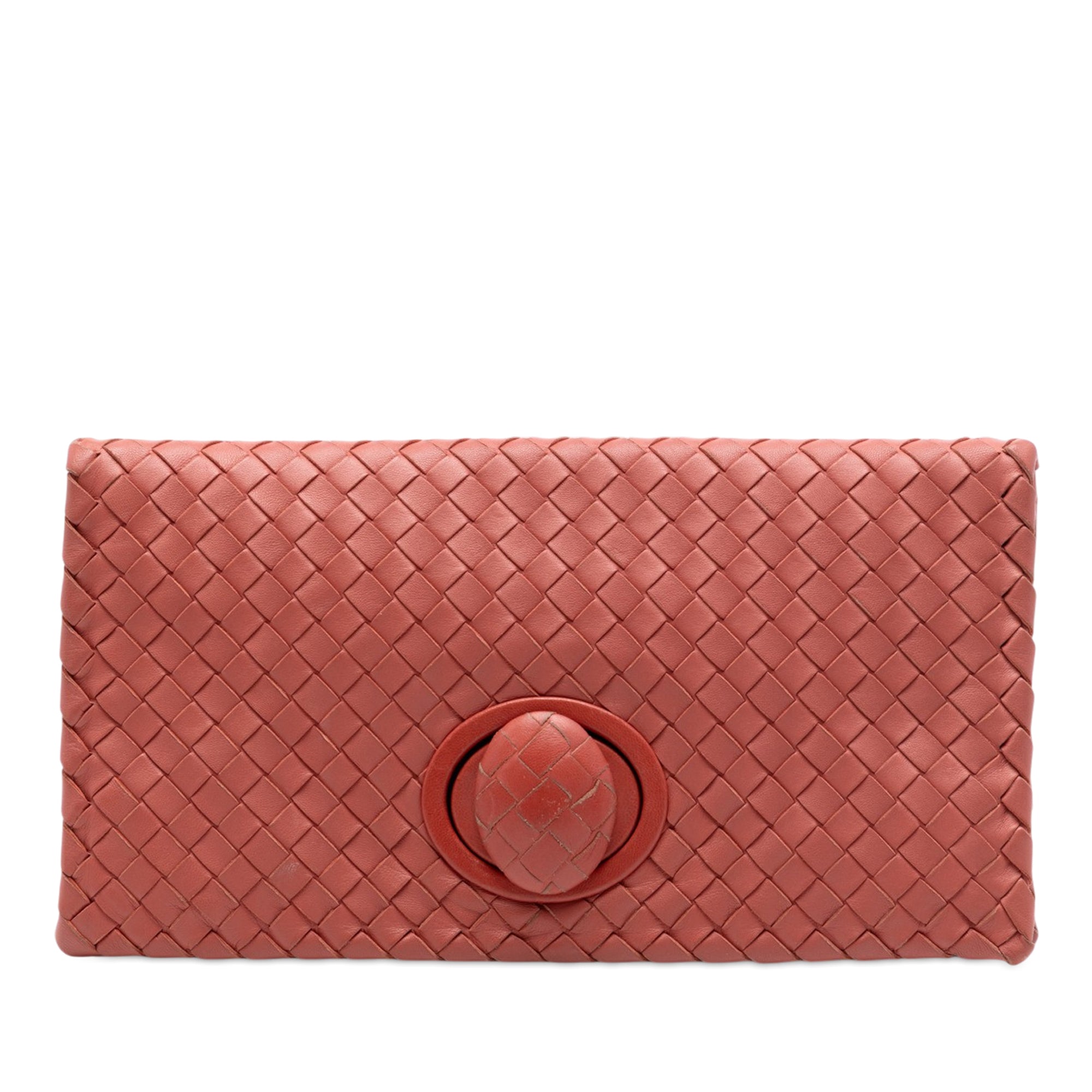 Nappa Intrecciato Turn Lock Clutch - Image 1