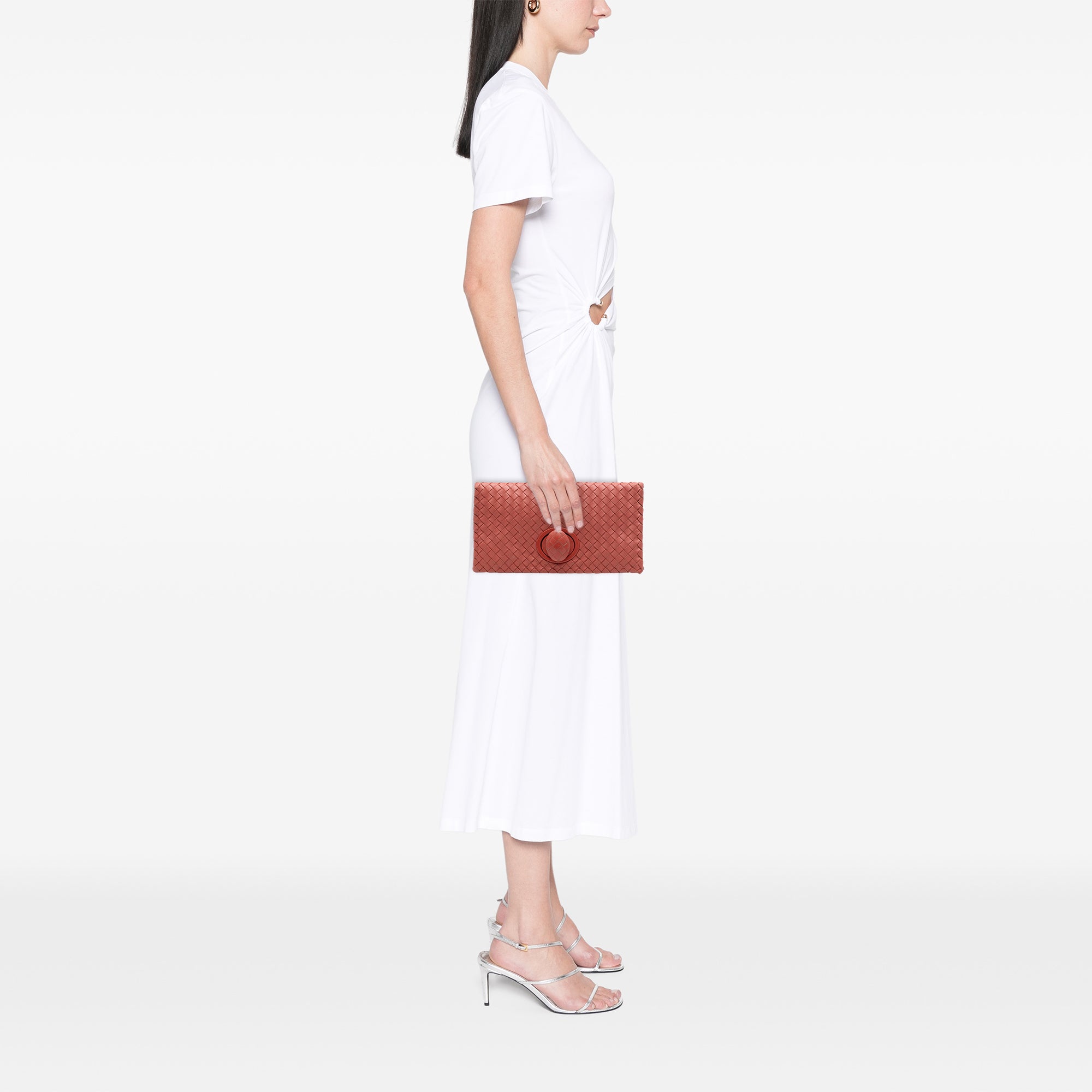 Nappa Intrecciato Turn Lock Clutch - Image 6