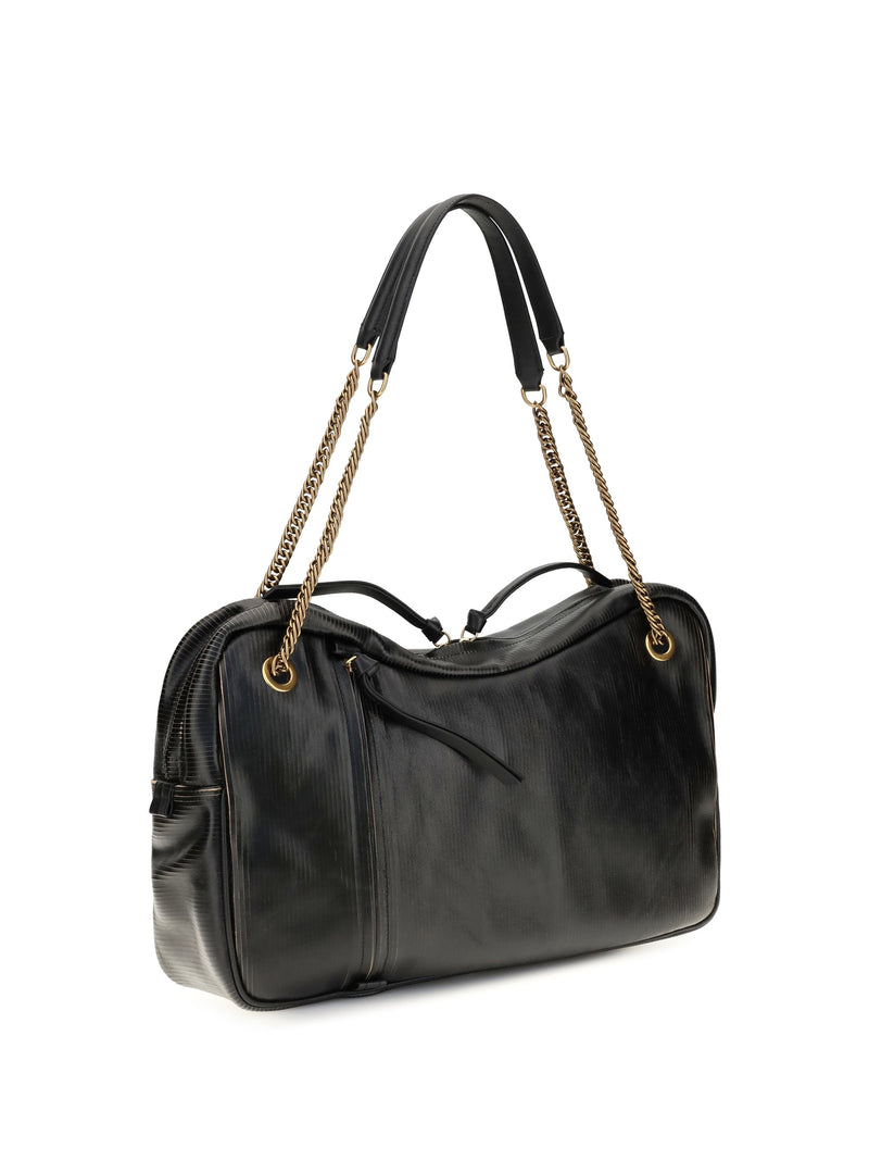Vivienne Westwood Dolce Shoulder Bag — Black Calf Leather Bos Taurus