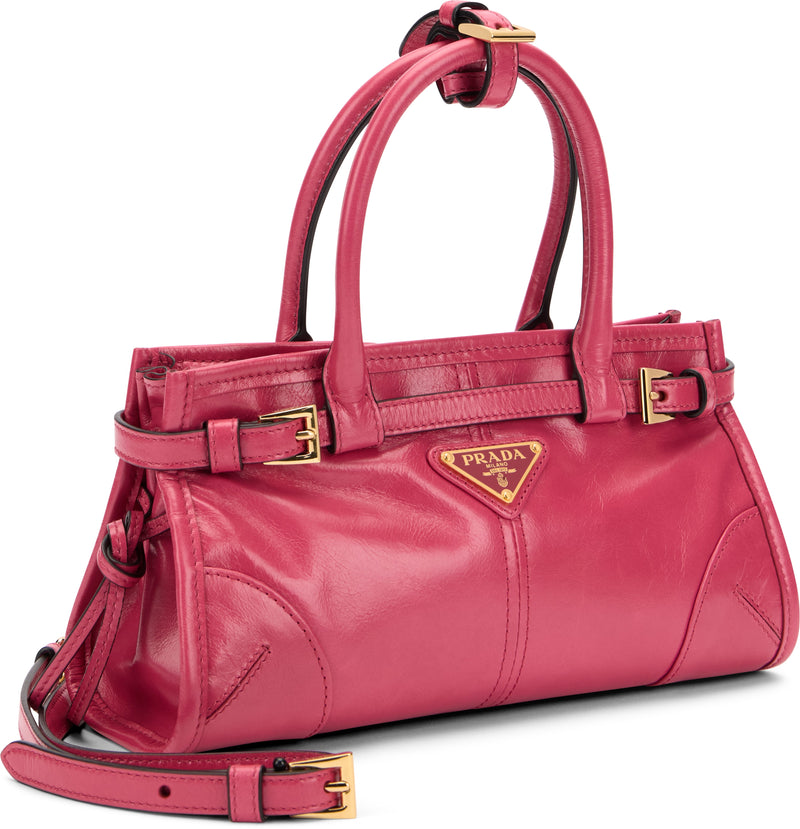 Prada Calfskin Top Handle Bag — Pink Calf Leather