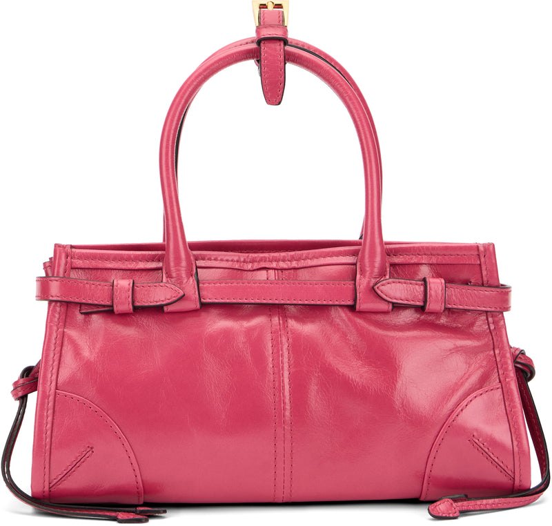 Prada Calfskin Top Handle Bag — Pink Calf Leather