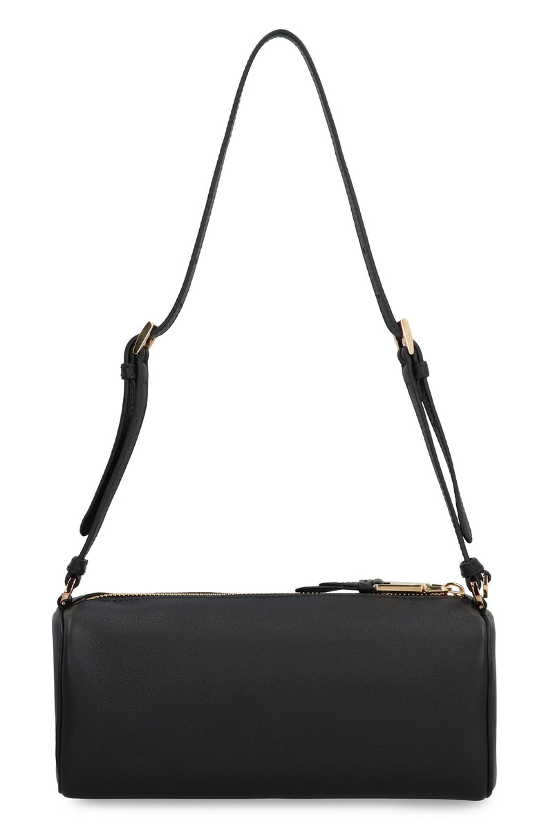 Prada Pebbled Calfskin Shoulder Bag — Black Calf