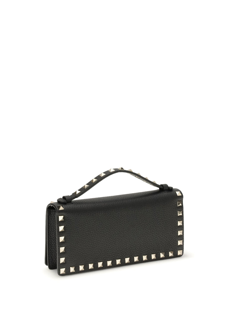 Valentino Garavani Wallet — Black Calf Leather Bos Taurus