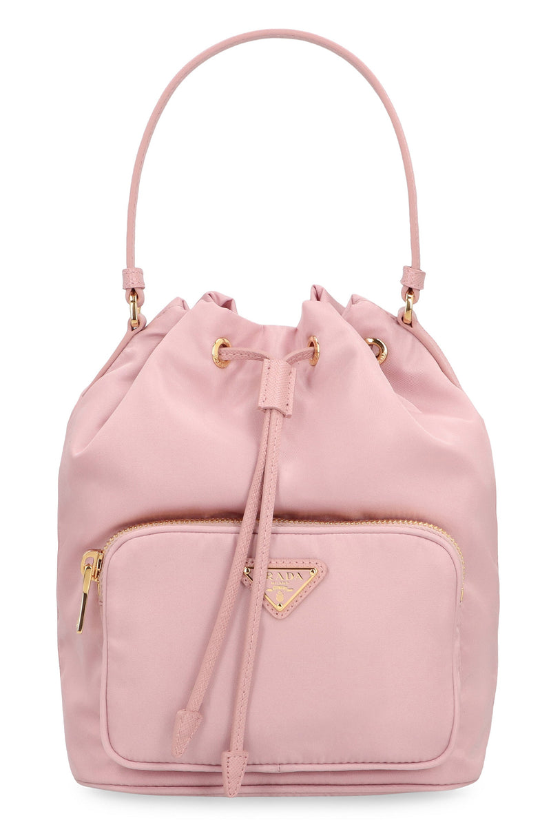 Prada Duet Bucket Bag — Pink Polyamide