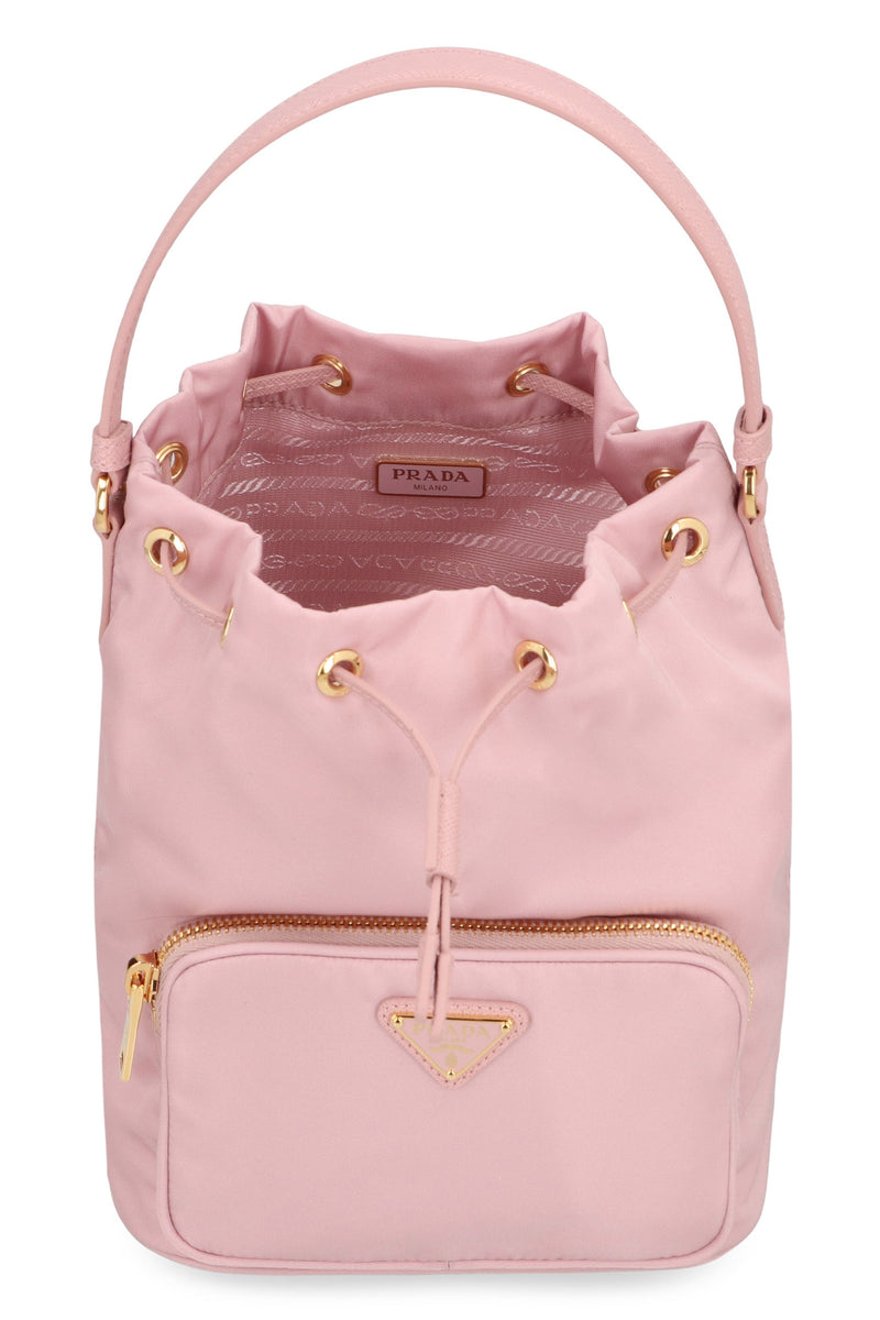 Prada Duet Bucket Bag — Pink Polyamide