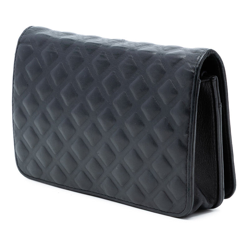 CC Embossed Lambskin Diamond Wallet On Chain - Image 2