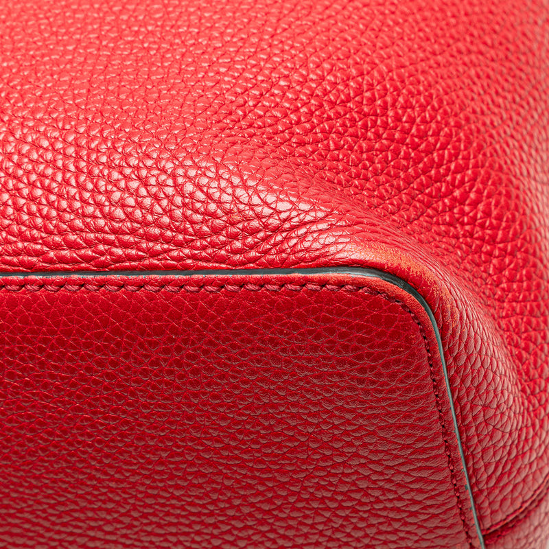 Large Pebbled Calfskin Soho Convertible Hobo - Image 11