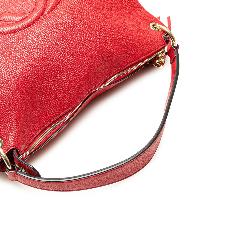 Large Pebbled Calfskin Soho Convertible Hobo - Image 13