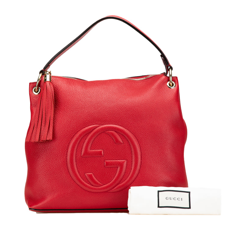 Large Pebbled Calfskin Soho Convertible Hobo - Image 15
