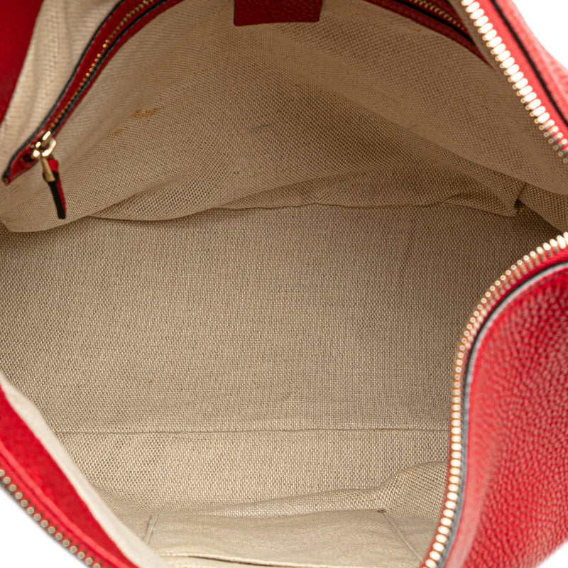 Large Pebbled Calfskin Soho Convertible Hobo - Image 4
