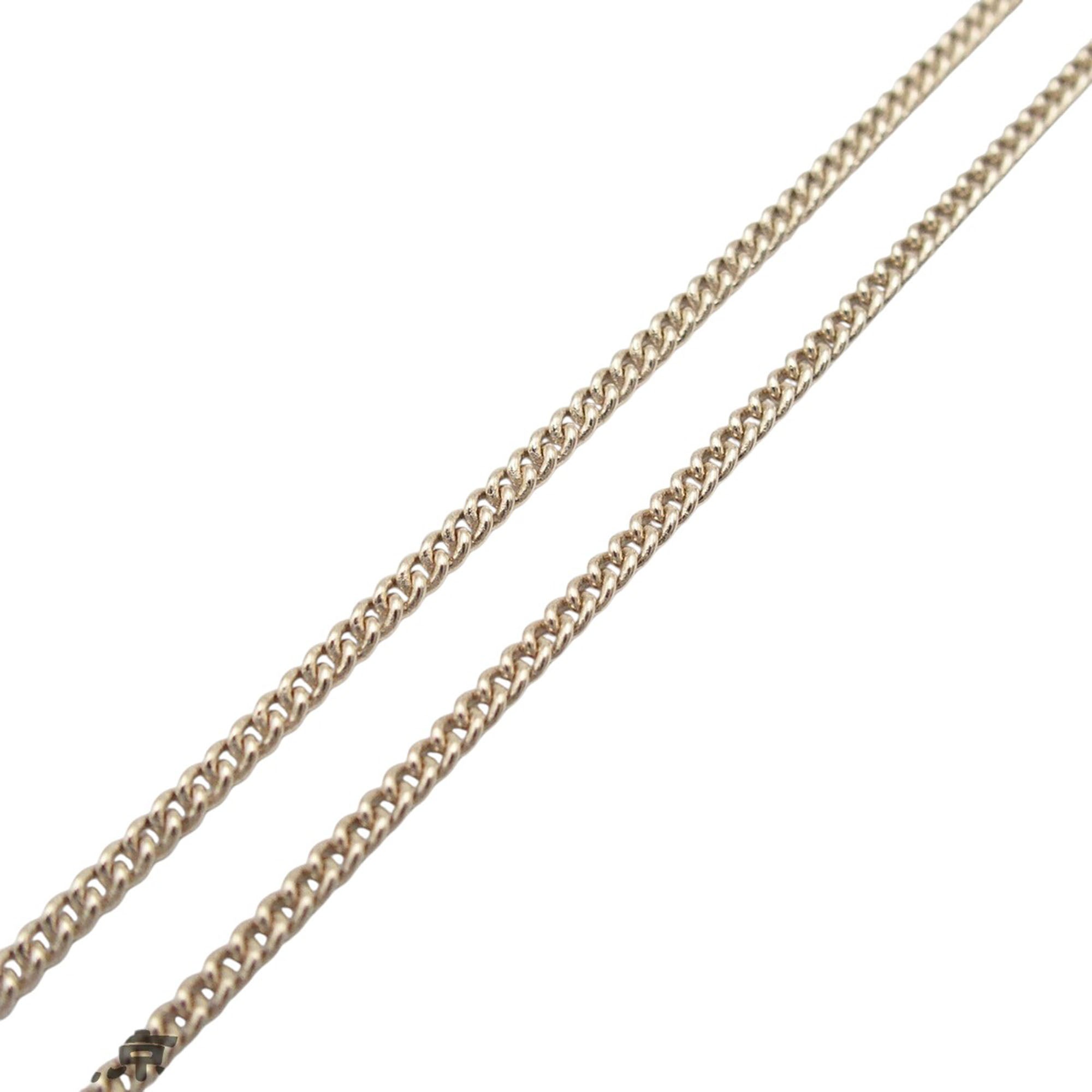 Gold Plated Rhinestone CC Logo and Heart Pendant Necklace - Image 7