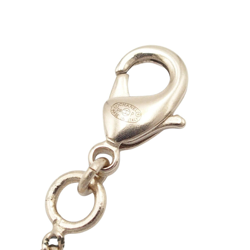 Gold Plated Rhinestone CC Logo and Heart Pendant Necklace - Image 9