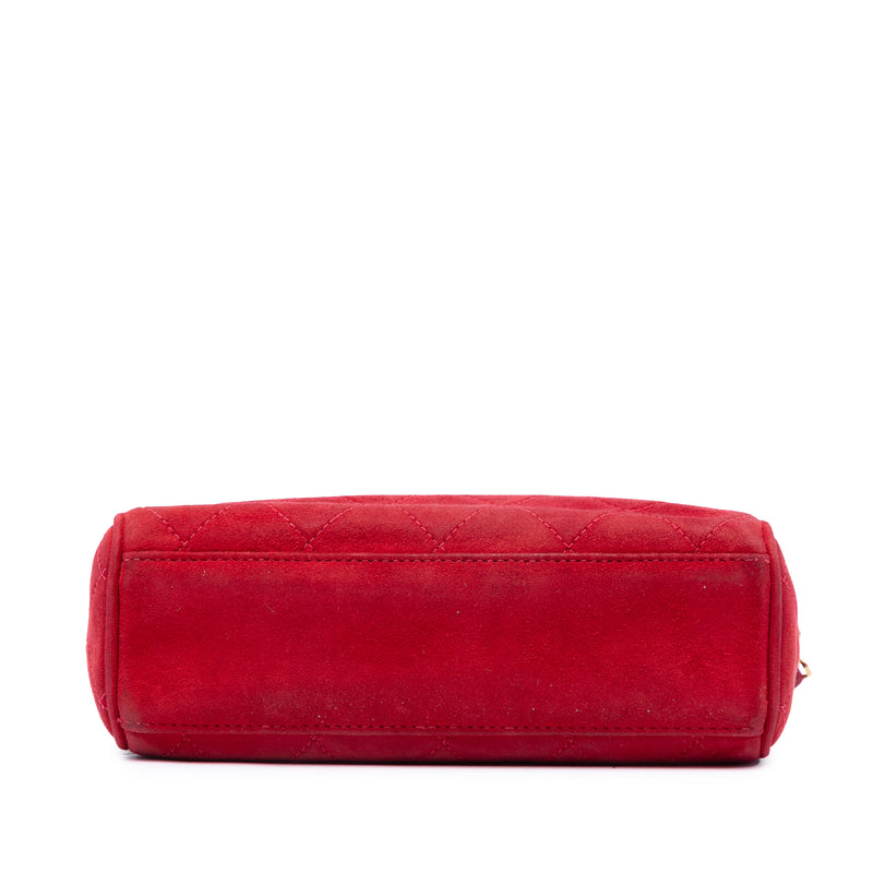 CC Quilted Suede Tassel Diamond Camera Bag - Image 3