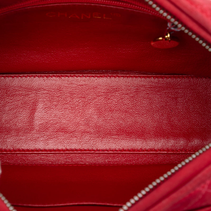 CC Quilted Suede Tassel Diamond Camera Bag - Image 4
