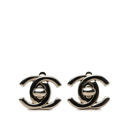 CC Brass Turn Lock Clip On Earrings - Image 1