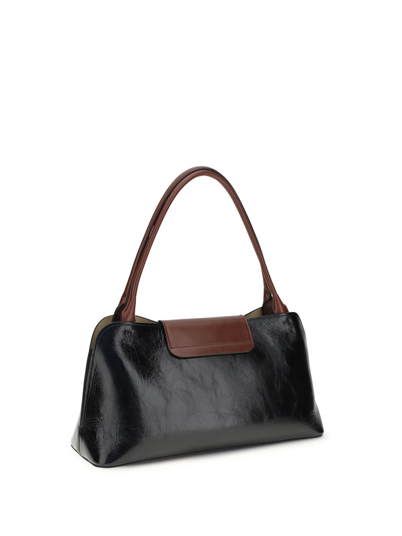 Versace Vivian Shoulder Bag — Black Calf Leather Bos Taurus
