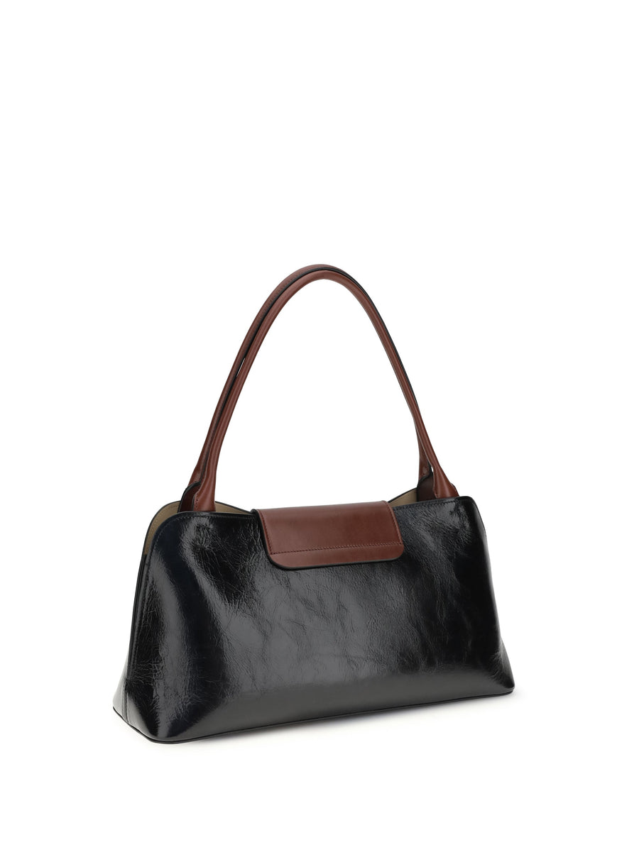 Versace Shoulder Bag — Black Calf Leather