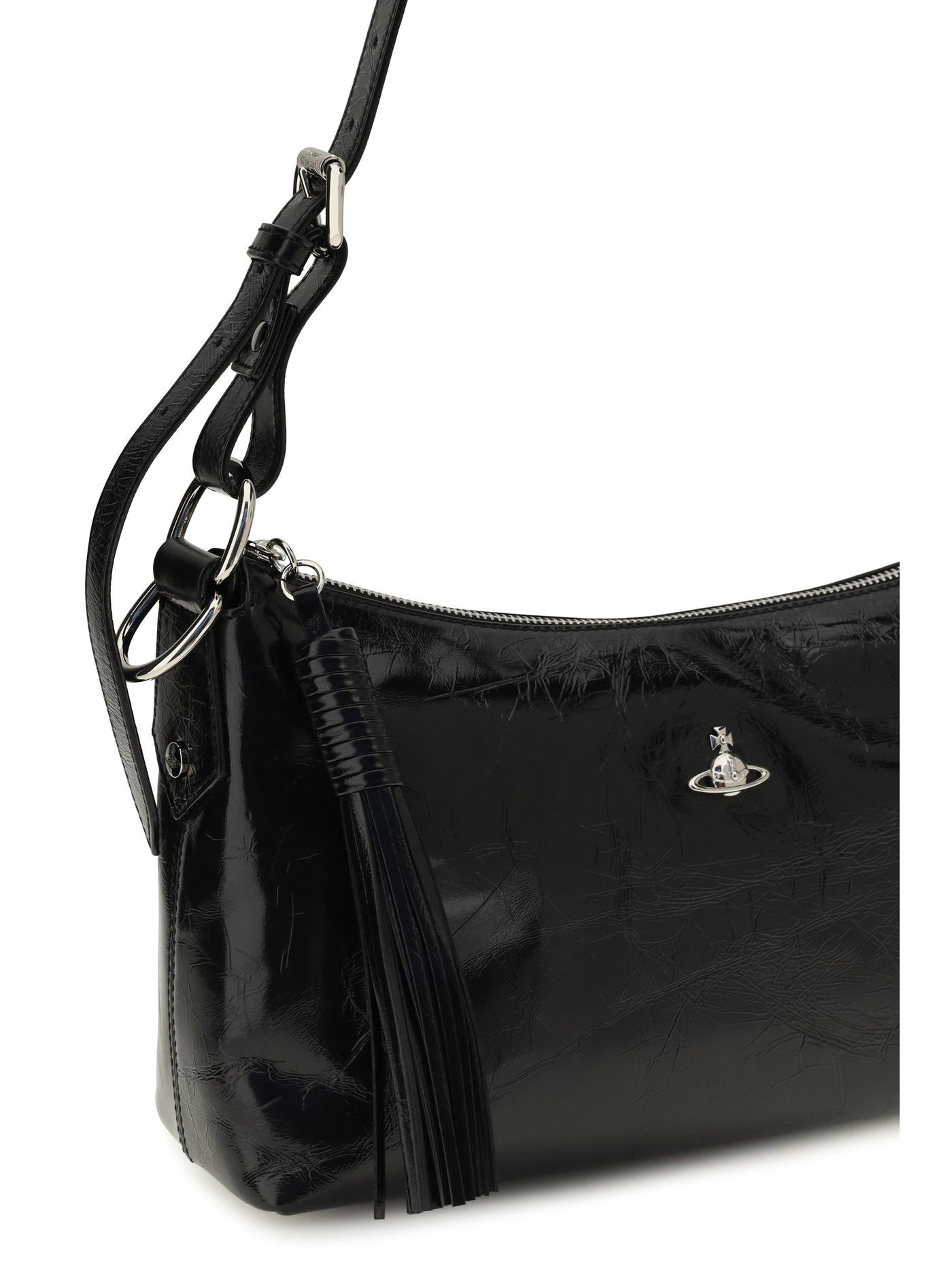 Vivienne Westwood Emma Shoulder Bag — Black Calf Leather