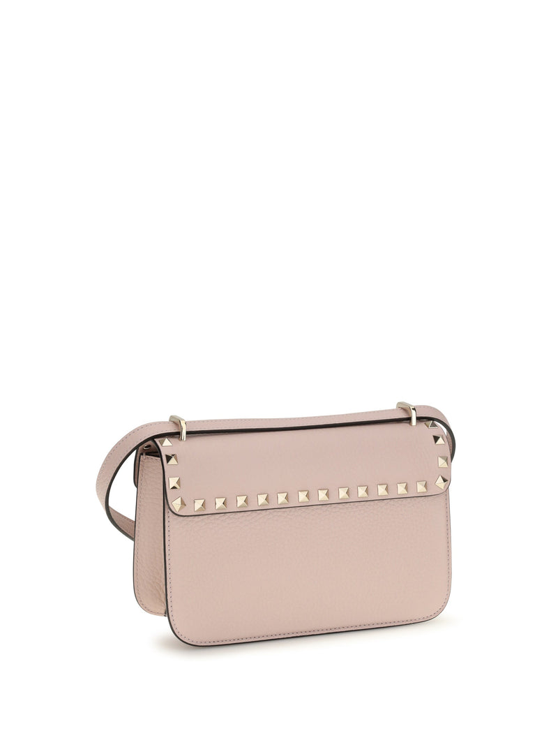 Valentino Garavani Rockstud Shoulder Bag — Pink Calf Leather (bos Taurus)